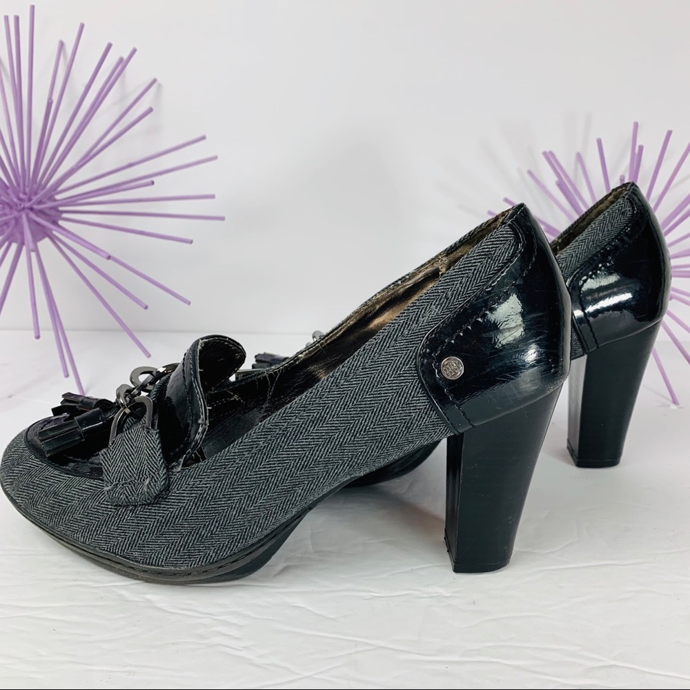 Dana Buchman / Black Gray Chunky Heel - Picture 6 of 8